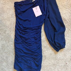 Hello Molly Asymmetrical Blue Dress